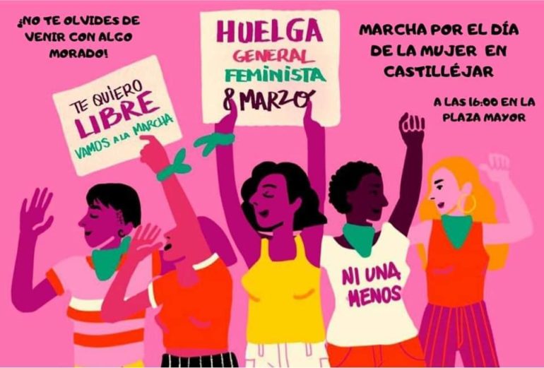 Marcha por el dia de la Mujer en Castillejar.