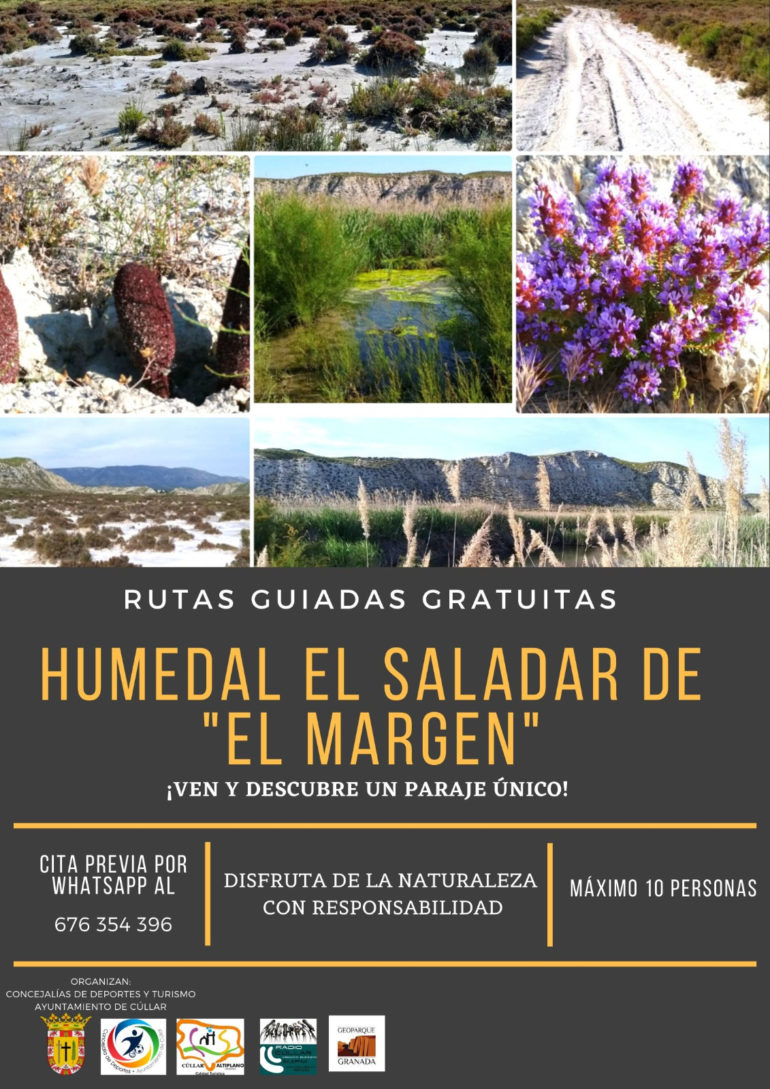 RUTAS GUIADAS GRATUITAS. HUMEDAL EL SALADAR DE “EL MARGEN”