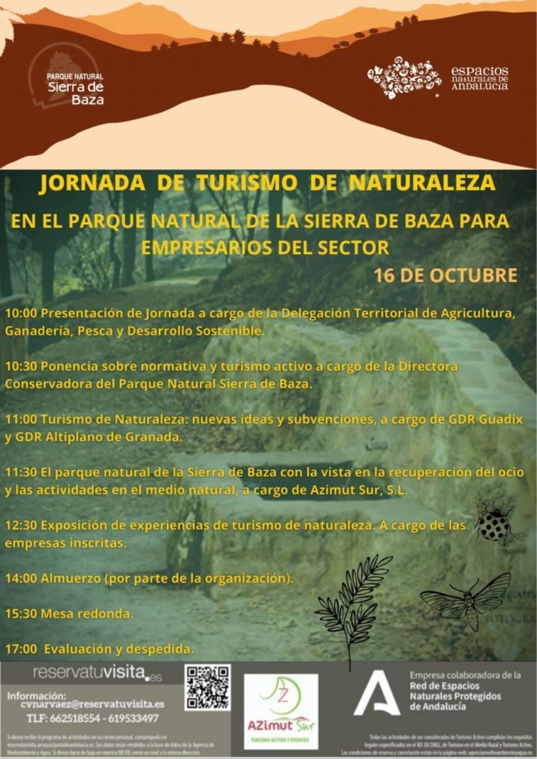 ANULADA!!! JORNADA DE TURISMO DE NATURALEZA EN EL PARQUE NATURAL DE LA SIERRA DE BAZA PARA EMPRESARIOS DEL SECTOR.