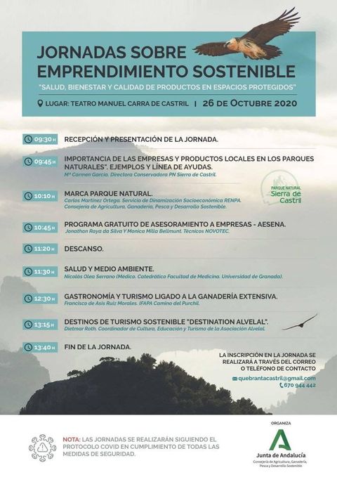 Jornadas sobre emprendimiento sostenible “Salud, bienestar y calidad de productos en espacios protegidos”.