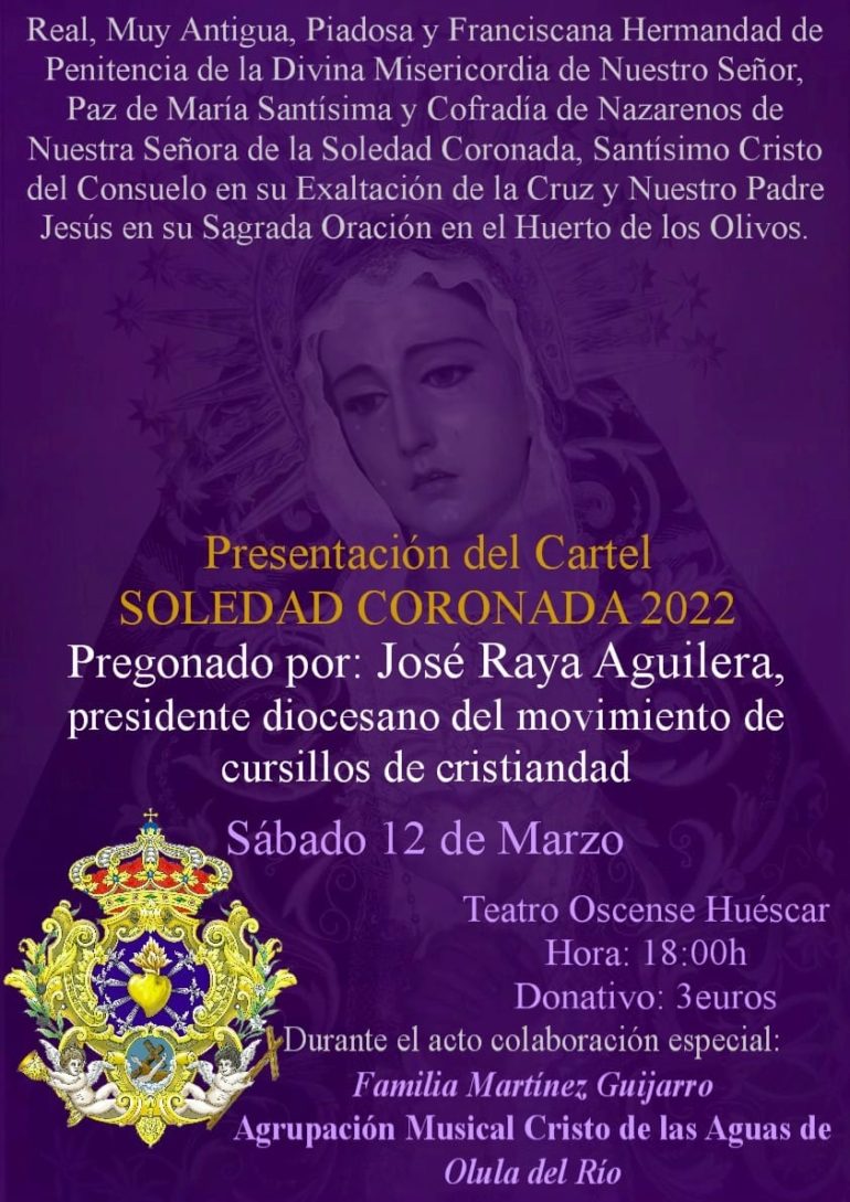 PRESENTACIÓN DEL CARTEL SOLEDAD CORONADA 2022