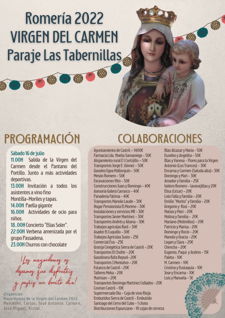 Romería de la Virgen del Carmen 2022 en Castril