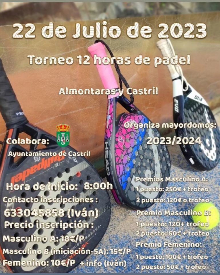 I TORNEO 12 HORAS DE PADEL CASTRIL